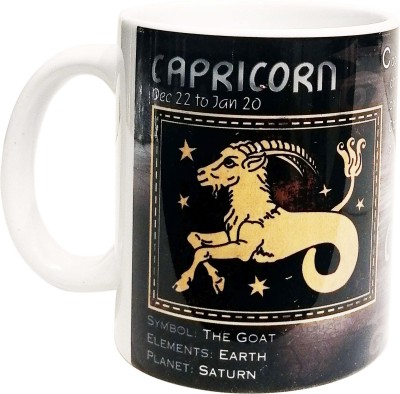 Northland Exclusive Capricorn Zodiac Sign Round Ceramic Coffee Mug(350 ml)
