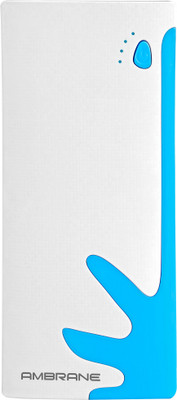 Ambrane 10000 mAh Power Bank (P-1122, NA)(White, Blue, Lithium-ion)
