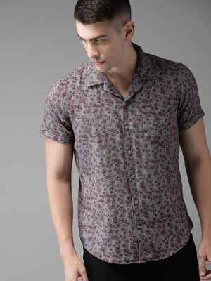 Moda Rapido Men Printed Casual Grey Shirt