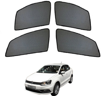 AuTO ADDiCT Side Window Sun Shade For Volkswagen Ameo(Black)