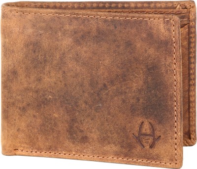 HideChief Men Casual Brown Genuine Leather Wallet(5 Card Slots)