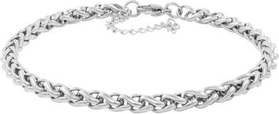 NAKABH Stainless Steel Silver Bracelet