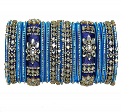 Ms Silk Thread Silk Dori Bangle Set(Pack of 2)