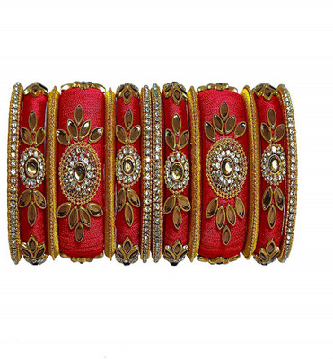 Ms Silk Thread Plastic Bangle Set(Pack of 2)