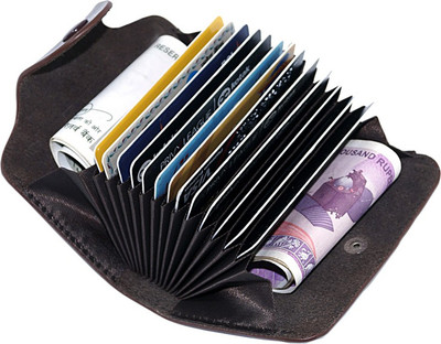 StealODeal Exclusive Coffee High Quality Leatherite 15 Card Holder(Set of 1, Brown)