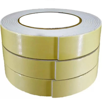 3A Featuretail Acrylic Foam Mounting Tape Self Adhesive double side tape (Manual)(Set of 3, Cream)