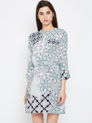 Oxolloxo Women A-line Blue, Grey Dress