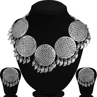 Sukkhi Alloy Rhodium Silver Jewellery Set(Pack of 1)