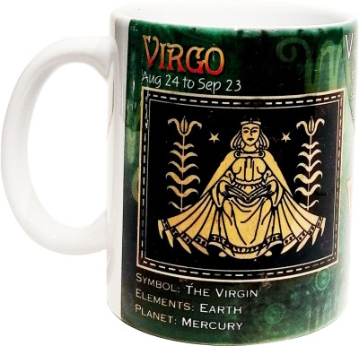Northland Exclusive Virgo Zodiac Sign Round with Glossy finish Ceramic Coffee Mug(350 ml)