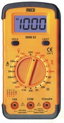 Meco DMM63 Multimeter_M Digital Multimeter(Multicolor 2000 Counts)