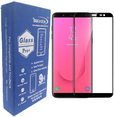 BRIGHTRON Edge To Edge Tempered Glass for Luxurious Shock Proof Ultra Slim Magnetic Cover Metal Frame & Tempered Glass Back with Auto-Fit Powerful Magnet Back Cover for Samsung Galaxy J8 (11D TEMPERED GLASS)(Pack of 1)