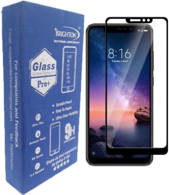 BRIGHTRON Edge To Edge Tempered Glass for Redmi Note 6 Pro 11D Full Glue Crystal Clear Screen Protector Anti Scratch Bubble Free Smooth Tempered Glass (Black) (11D TEMPERED GLASS)(Pack of 1)