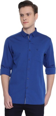 allen-solly-men-solid-casual-blue-shirt