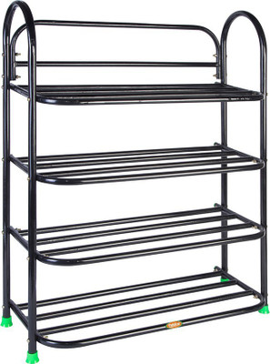 Patelraj Metal Shoe Stand(Black, 4 Shelves)