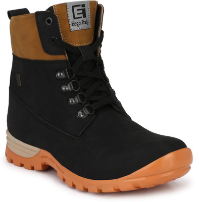 EEGO ITALY Outdoor Boots For Men(Black , 10)