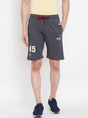Adobe Printed Men Grey Basic Shorts
