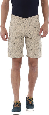 Uh Boy Printed Men White Regular Shorts