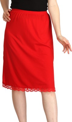 Splash Solid Women Straight Red Skirt