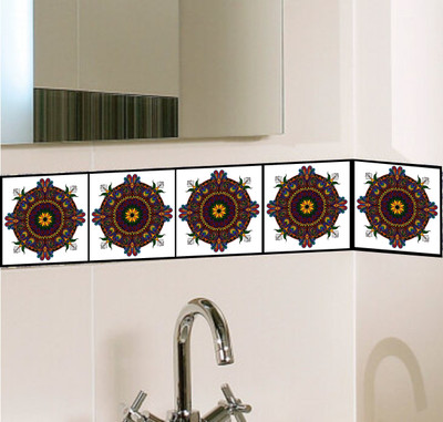 Divine studio 12 cm Tile Design Vinyl Oil Proof and Waterproof Self Adhesive Wall Tile Decals Sticker ( 12Cm X 455Cm )NEW-DDTS20 Self Adhesive Sticker(Pack of 1)