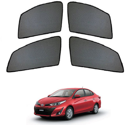 AuTO ADDiCT Side Window Sun Shade For Toyota Yaris(Black)