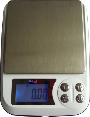 NIBBIN DM-3 1000gx 0.01g (10mg) Digital Jewellery Weighing Scale, Gold & Silver ornaments Weight Measuring machine Weighing Scale {for research} Weighing Scale (White) Weighing Scale(WHITE,SILVER)