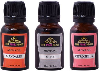 THE PINK KNOT Mandarin , Musk & Citronella set of three aromatic fragrant diffuser oil (15ml each) Aroma Oil Mandarin , Musk & Citronella set of three aromatic fragrant diffuser oil (15ml each)(3 x 15 ml) THE PINK KNOT Mandarin , Musk & Citronella set of three aromatic fragrant diffuser oil (15ml each) Aroma Oil Mandarin , Musk & Citronella set of three aromatic fragrant diffuser oil (15ml each)(3 x 15 ml)