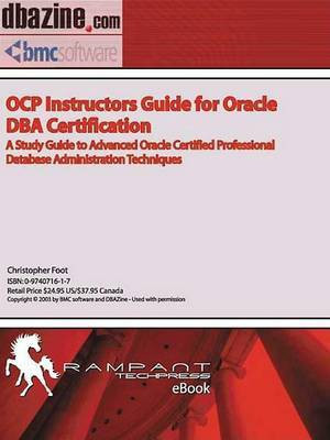 Ocp Instructors Guide for Oracle DBA Certification(English, Electronic book text, Foot Christopher T)