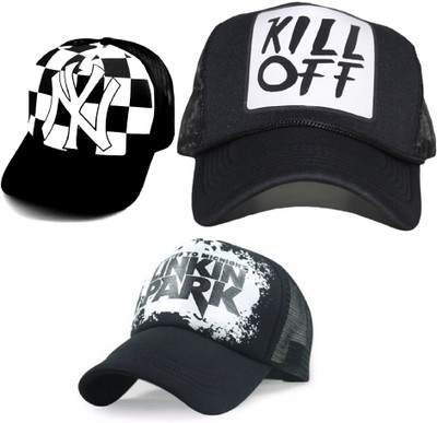 FashMade Printed Sports/Regular Cap Cap(Pack of 3)