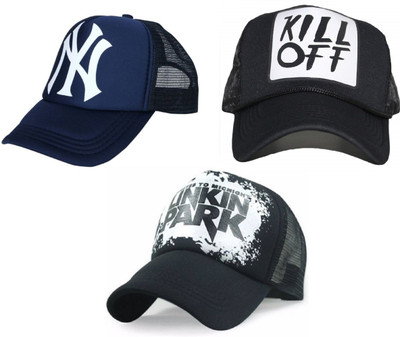 FashMade Printed Sports/Regular Cap Cap(Pack of 3)