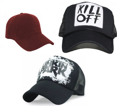 FashMade Printed Sports/Regular Cap Cap(Pack of 3)