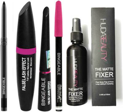 Bingeable (3in1)Eyeliner,Mascara,Eyebrow Pencil &amp; kajal with Huda Beauty Makeup Fixer Price in India - Buy Bingeable (3in1)Eyeliner,Mascara,Eyebrow Pencil &amp; kajal with Huda Beauty Makeup Fixer online at Flipkart.com