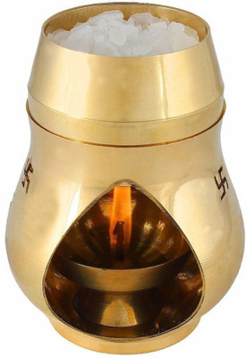 NAVYAKSH One Aroma Incense Burner Camphor Diya Brass Table Diya(Height: 6 inch)