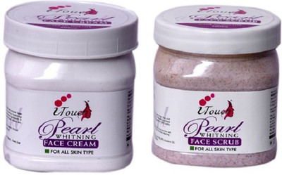 I TOUCH HERBAL PEARL WHITENING CREAM AND SCRUB 500 GM X 2 Scrub(1000 g)