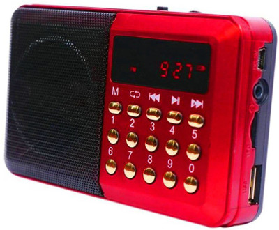 

CRETO OD-SM305 Portable Fm Radio USB/Mp3/SD Card Player Supports Headphone Out FM Radio(Red)