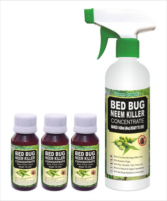 Green Dragon Bed Bug Neem Killer Concentrate | Makes 1420ml Ready to Use(4 x 355 ml)