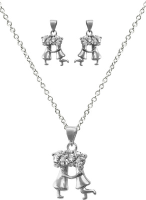 Dharam Enterprises Stainless Steel Silver Jewellery Set(Pack of 1)