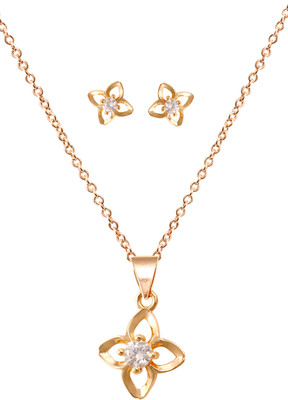 Dharam Enterprises Stainless Steel White, Gold Jewellery Set(Pack of 1)