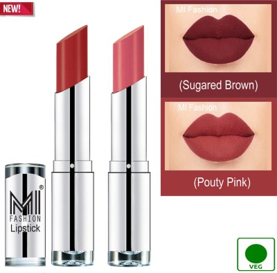 MI FASHION Color Riche Creme Matte Sexy Lipsticks Code no 27(Brown Sugar,Pouty Pink, 7 g)