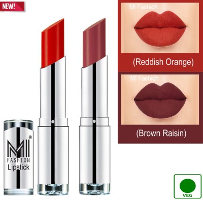 MI FASHION Color Riche Creme Matte Sexy Lipsticks Code no 246(Reddish Orange,Brown Raisin, 7 g)