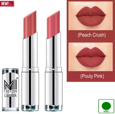 MI FASHION Color Riche Creme Matte Sexy Lipsticks Code no 189(Peach Crush,Pouty Pink, 7 g)
