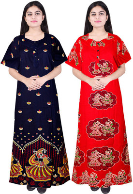 SILVER ORGANISATION Women Nighty(Multicolor)