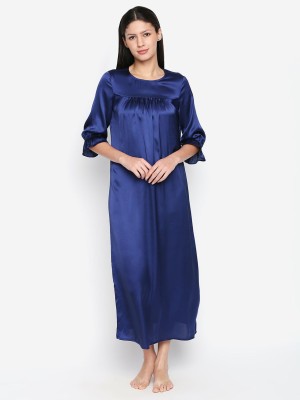 OXOLLOXO Women Nighty(Dark Blue)