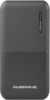 Ambrane 10000 mAh Power Bank (12 W, Fast Charging)(Black, Lithium Polymer) Ambrane 10000 mAh Power Bank (12 W, Fast Charging)(Black, Lithium Polymer)