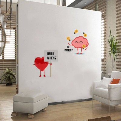 Flipkart SmartBuy 26 cm Wall Decals ' Heart and Brain Fight ' Wall Stickers Self Adhesive Sticker(Pack of 1)