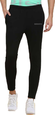 Barkeyo Solid Men Black Track Pants