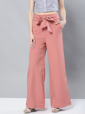 HARPA Regular Fit Women Pink Trousers