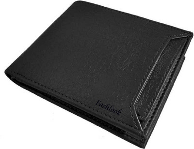 FREAKS Men Black Artificial Leather Wallet(8 Card Slots)