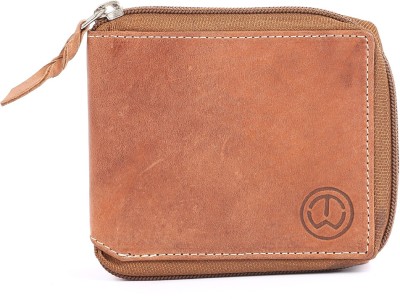 TnW Men Casual Tan Genuine Leather Wallet(8 Card Slots)