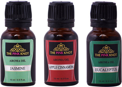 THE PINK KNOT Jasmine , Cinnam Aroma Oil Jasmine , Cinnamon & Eucalyptus set of three aromatic(3 x 15 ml)