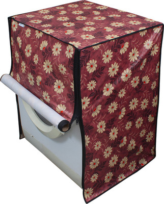 LITHARA Front Loading Washing Machine  Cover(Width: 66.04 cm, Maroon, Beige)